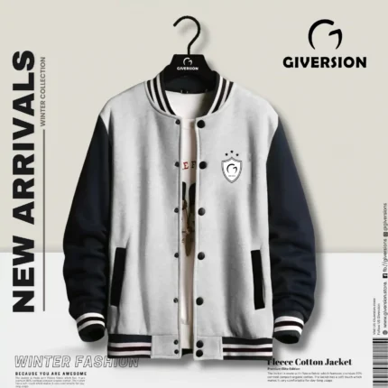 Buy Youth Fashion Versity Casual Jacket | Ash