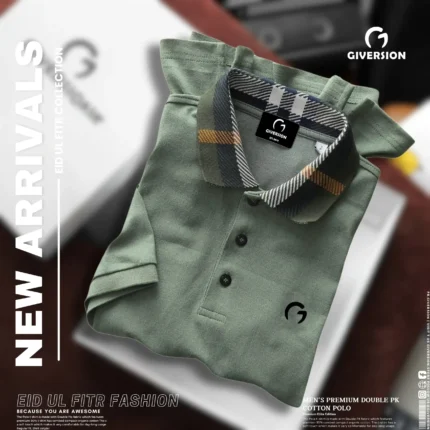 Classical Edition Double PK Cotton Polo- Olive