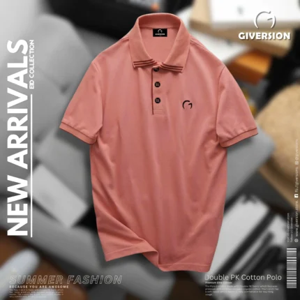 Buy Premium PK Cotton Polo T-shirt - Baby Pink | Giversion