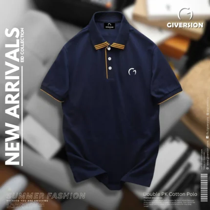 Buy Premium PK Cotton Polo T-shirt - Nav Blue | Giversion