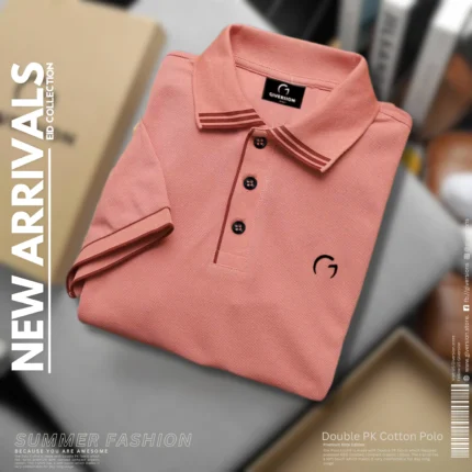 Buy Premium PK Cotton Polo T-shirt - Baby Pink | Giversion